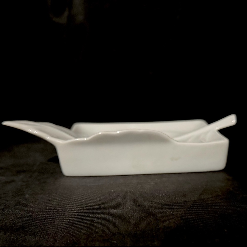 Vintage Rosenthal Studio Linie White Leaf Porcelain Soap Dish Germany EUC - Picture 4 of 9